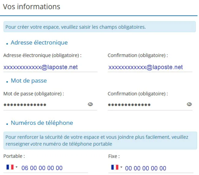 Mail d’activation de l’espace particulier