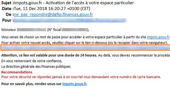 Exemple d’avis d’imposition avec numéros entourés
